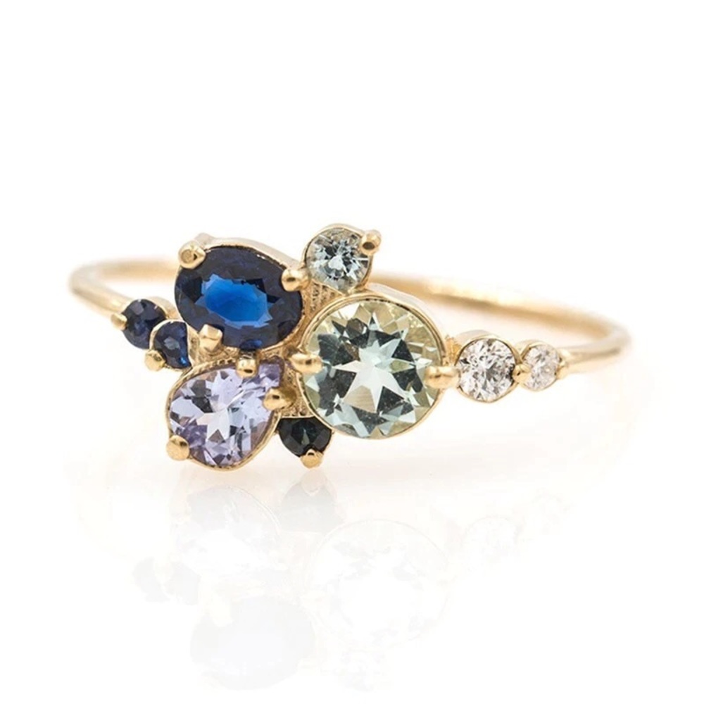 5⭐️ FAV BESTSELLER dainty mermaid cluster cz ring